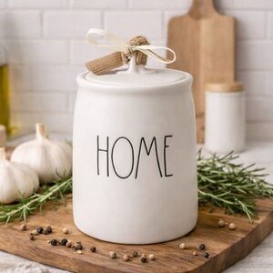 NEW Rae Dunn “HOME” Matte Canister w/ Lid – Farmhouse Kitchen Storage Jar